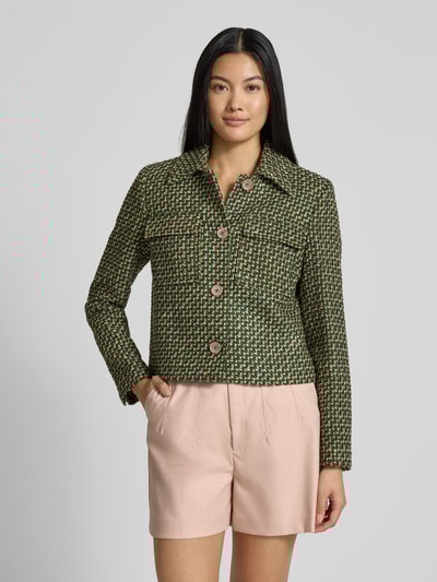 More & More Regular fit jack met platte kraag Groen - 4