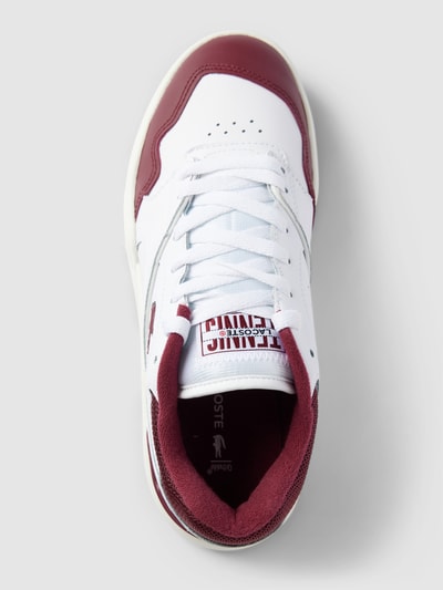 Lacoste Sneaker aus echtem Leder in Two-Tone-Machart Modell 'LINESHOT' Bordeaux 3