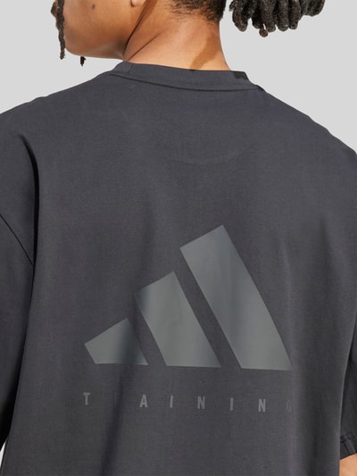adidas Training Oversize Sport-T-Shirt aus Baumwoll-Mix mit Logo-Print Black 5