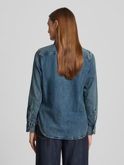 Lauren Ralph Lauren Jeansbluse mit Label-Stitching Jeansblau 5