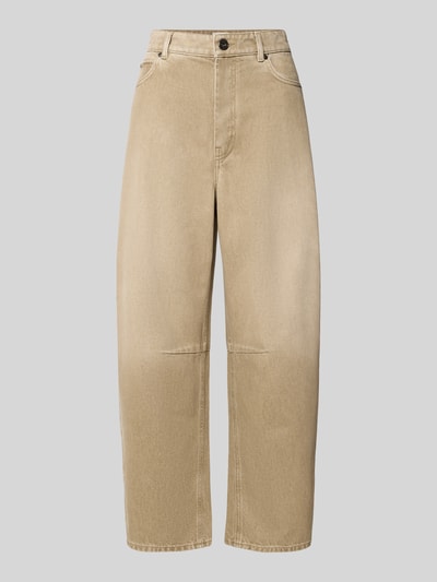 Produktfoto, sandfarbene Regular Fitt Barrel Jeans aus reiner Baumwolle Modell 'ARCADIA' von Max Mara Weekend Max Mara, Damen Barrel Jeans