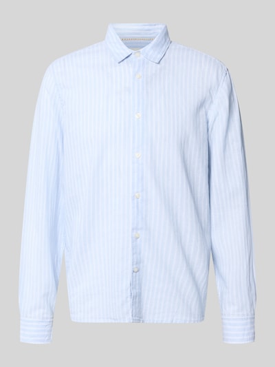 Pepe Jeans Regular Fit Freizeithemd aus Leinen-Baumwoll-Mix Modell 'PAYTON' Hellblau 2