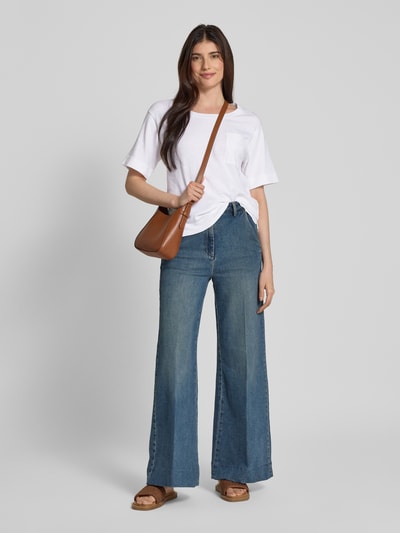 Marc O'Polo Regular Fit T-Shirt mit Brusttasche Weiss 1
