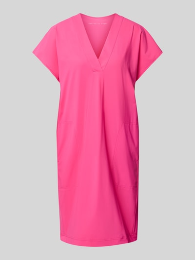 Raffaello Rossi Sukienka o długości do kolan z dekoltem w serek model ‘JOYCE’ Mocnoróżowy 2
