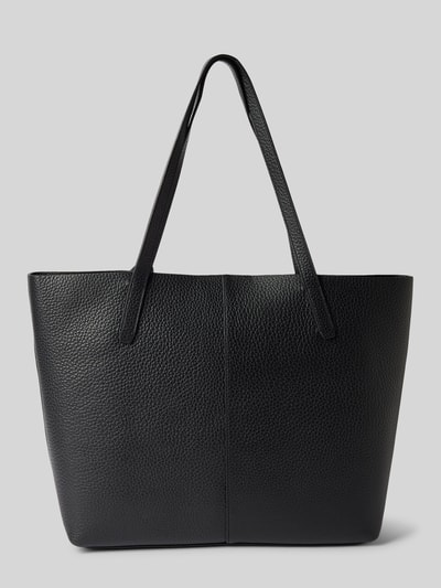 Marc O'Polo Shopper aus Leder mit Label-Prägung Black 4