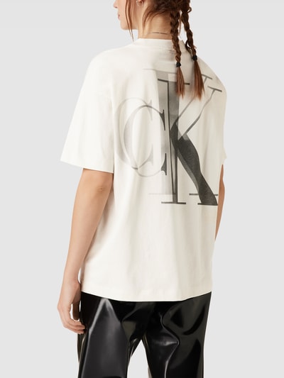 Calvin Klein Jeans T-Shirt mit Label-Print Offwhite 5