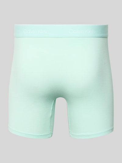 Produktfoto, Trunks aus Baumwoll-Mix im 3er-Pack von Calvin Klein Underwear, hellgrün mit elastischem Logo-Bund und glatter Textur.