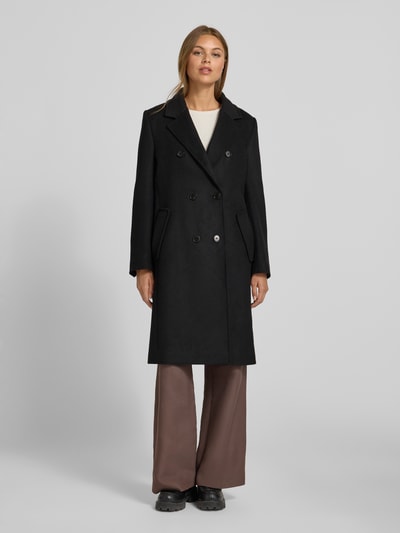 Drykorn Regular Fit Mantel aus Kaschmir-Mix Modell 'Bramcote' Black 4