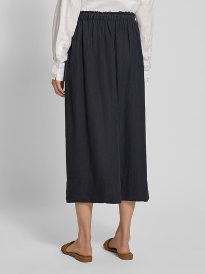 Selected Femme Uitlopende midirok van puur linnen, model 'INNA'  Zwart - 5