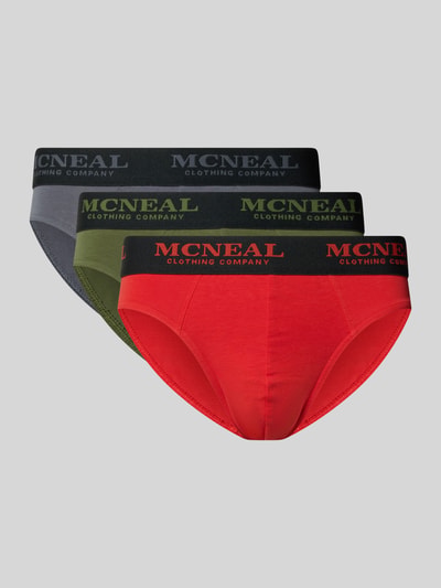 Produktfoto, Slip mit Label-Details im 3er-Pack von MCNEAL, mieszanka bawełny i elastanu, dopasowany krój, elastyczny pas, zestaw 3 szt.