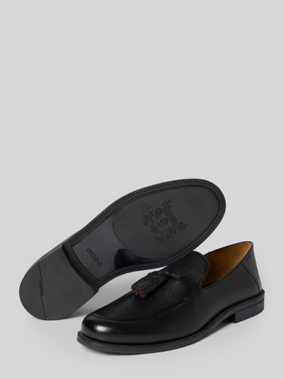 HUGO Tassel loafers van echt leer Zwart - 4