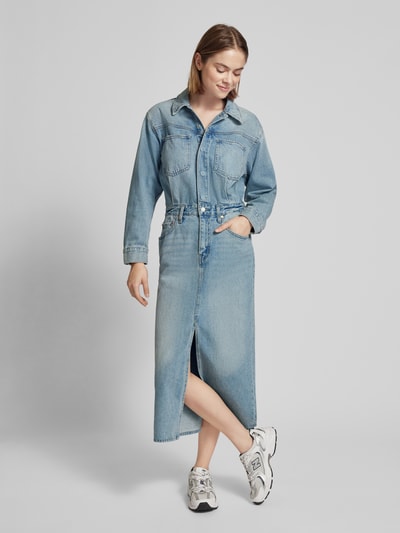 Levi's® Jeansjurk met borstzakken, model 'WESTERN' Jeansblauw - 4