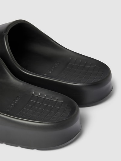 Lacoste Slides mit Label-Applikation Modell 'Evo' Black 2