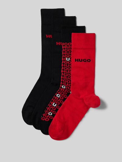 HUGO Socken mit Label-Schriftzug im 4er-Pack Black 1