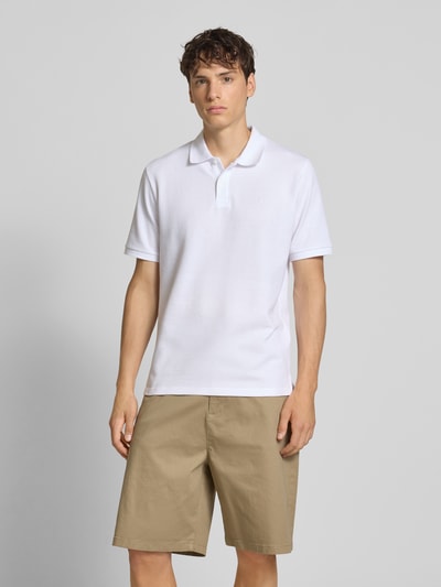 Jack & Jones Poloshirt mit Label-Stitching Modell 'AUSTIN' Weiss 4