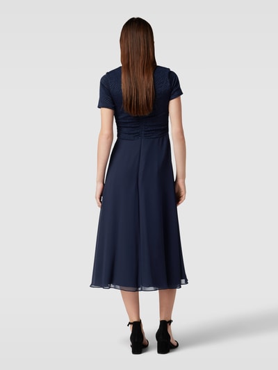 Vera Mont Cocktailkleid mit Wasserfall-Ausschnitt Marine 5