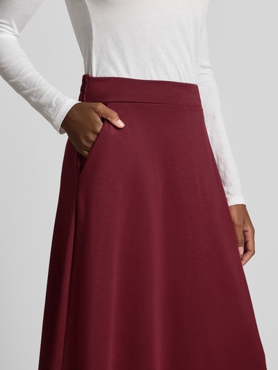 Soyaconcept Midirock mit elastischem Bund Modell 'BANU' Bordeaux 3