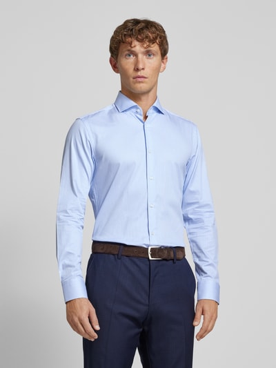 BOSS Koszula biznesowa o kroju slim fit z kołnierzykiem typu cutaway model ‘Hank’ Błękitny 4