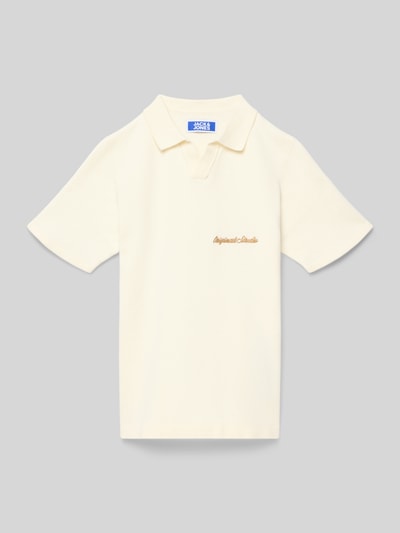 Productfoto, Regular Fit Poloshirt met Logo-Stitching model 'Rebro' van Jack & Jones, katoen, korte mouwen, polokraag, lengte 51 cm