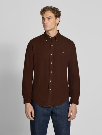 Polo Ralph Lauren Custom Fit Freizeithemd aus reiner Baumwolle Mittelbraun 4