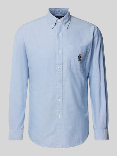 Polo Ralph Lauren Custom Fit Freizeithemd mit Button-Down-Kragen Hellblau 2