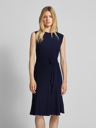 Lauren Ralph Lauren Knielange jurk met structuurmotief, model 'VILODIE' Marineblauw - 4