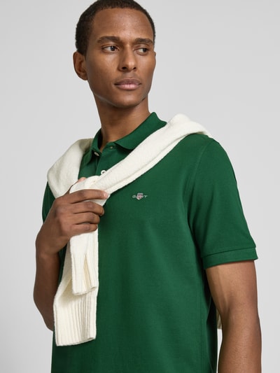 Gant Regular Fit Poloshirt mit Label-Stitching Gruen 3