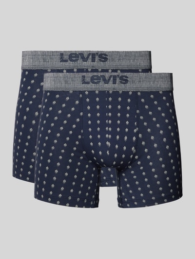 Levi's® Obcisłe bokserki z elastycznym paskiem z logo w zestawie 2 szt Granatowy 1