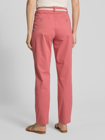 Christian Berg Woman Casual fit chino met riem Koraal - 5