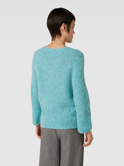 Rich & Royal Gebreide pullover met ronde hals en 3/4-mouwen Turquoise - 5