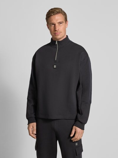 HUGO Relaxed Fit Sweatshirt aus Baumwoll-Mix Modell 'DANOVOTOP' Black 4