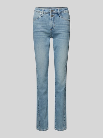 s.Oliver RED LABEL Slim Fit Jeans aus weichem Baumwoll-Mix mit seitlichem Nahtdetail Modell 'BETSY' Hellblau 1