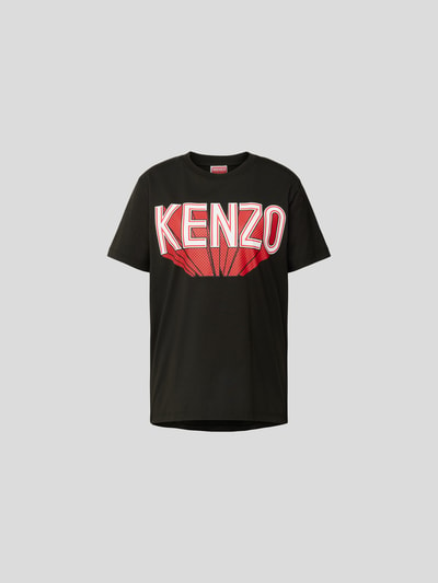 Kenzo T-Shirt mit Label-Print Black 2
