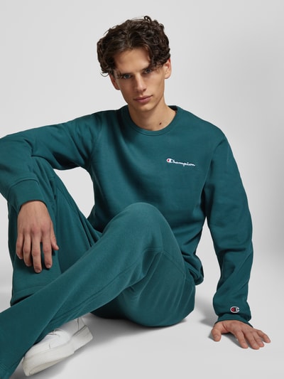 CHAMPION Sweatshirt met labelstitching Donkergroen - 3