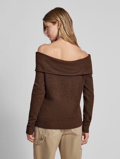 Review Strickpullover im Off-Shoulder-Look Schlamm Melange 5