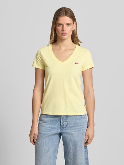 Levi's® Slim Fit T-Shirt aus reiner Baumwolle Pastellgelb 4
