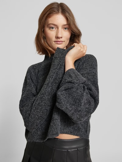 Noisy May Strickpullover mit Turtleneck Modell 'SMILLA' Anthrazit 3