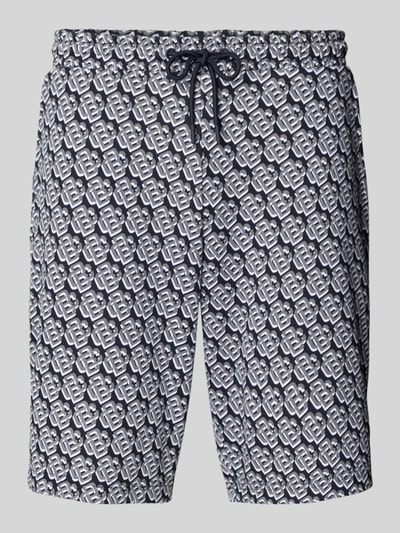 Christian Berg Men Sweatshorts mit Label-Details Stein 2