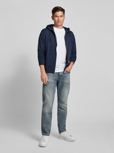 JOOP! Jeans Sweatjack met labelprint, model 'Salvatore' Marineblauw - 1