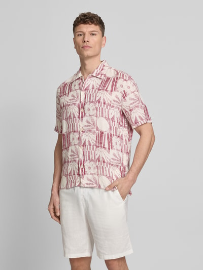Marc O'Polo Relaxed Fit Freizeithemd aus reinem Leinen Hellrot 4
