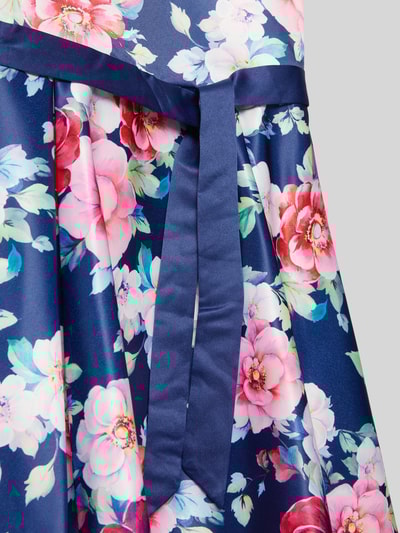 DANAMADE Kleid mit Bindegürtel Marine 2