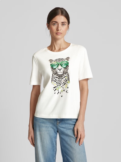 Marc Cain T-Shirt mit Motiv-Print Offwhite 4