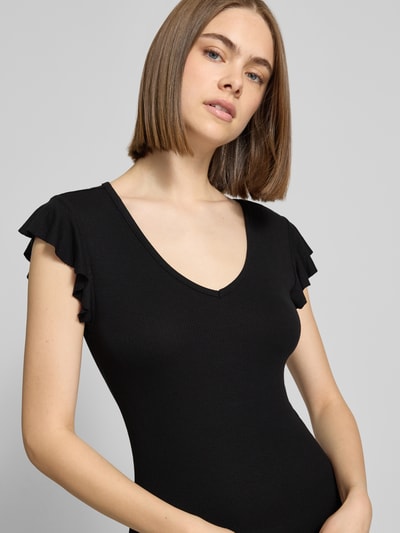 ONLY Slim Fit Top aus Viskose-Mix Modell 'BELLA' Black 3