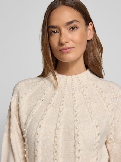 Apricot Strickpullover mit gerippten Abschlüssen Sand 3