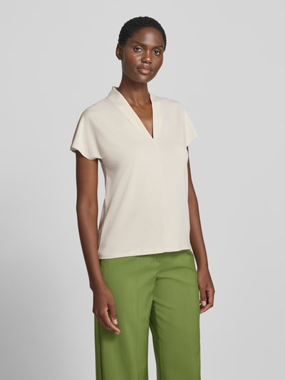 FREE/QUENT Regular Fit Bluse mit V-Ausschnitt Modell 'Yrsa' Offwhite 4