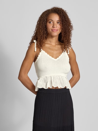 Only Slim Fit Trägertop aus Baumwoll-Mix Modell 'KRISTIN' Offwhite 4