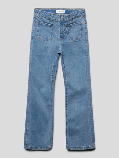Mango Flared Jeans mit aufgesetzten Taschen Blau 1