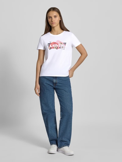 Levi's® T-shirt z nadrukiem z logo i okrągłym dekoltem Biały 1