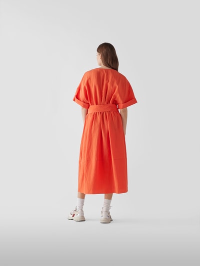 Vince Midikleid mit Taillengürtel Orange 5