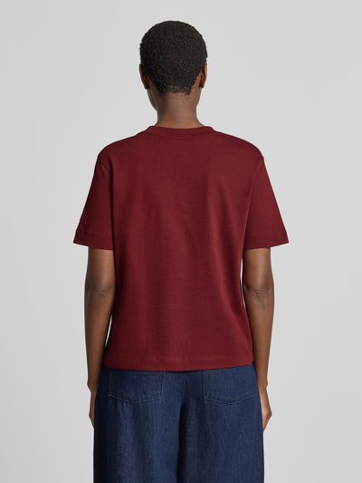 Selected Boxy Fit T-Shirt aus reiner Baumwolle Modell 'ESSENTIAL' Bordeaux 5